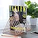 Simmer Stone Rose Gold Magazine Holder Rack, Desktop File Sorter Book Rack Organizer, 9 Slot Triangle Shape, Size 12.2