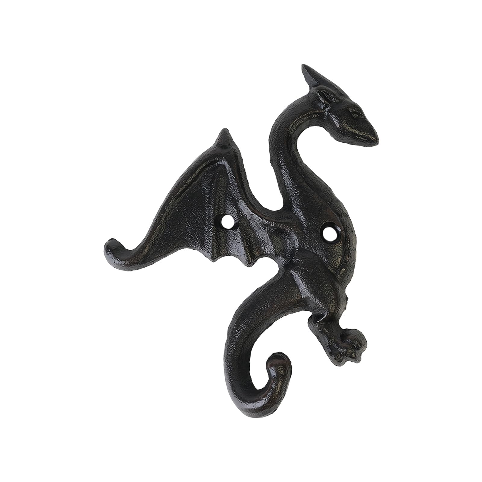 Elnwnnkc Cast Iron Dragon Wall Hook for Entryway and Bathroom Sturdy Metal Coat Hanger with Art Look Cast Iron Dragon Hook