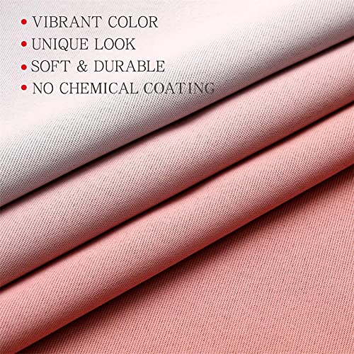 Image of G2000 Blackout Curtains & Drapes for Bedroom Living Room 84 Inches Long Coral and Greyish White Room Darkening Window Treatments Ombre Thermal Insulated Light Blocking Grommet Backdrop 2 Panels Set