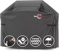 Heavy Duty BBQ Grill Cover for Outdoor Grill, 58 Inch – Waterproof, Weather Resistant, UV & Fade Resistant with Adjustable Straps – Gas Grill Cover for Weber, Charbroil, etc. Charcoal
