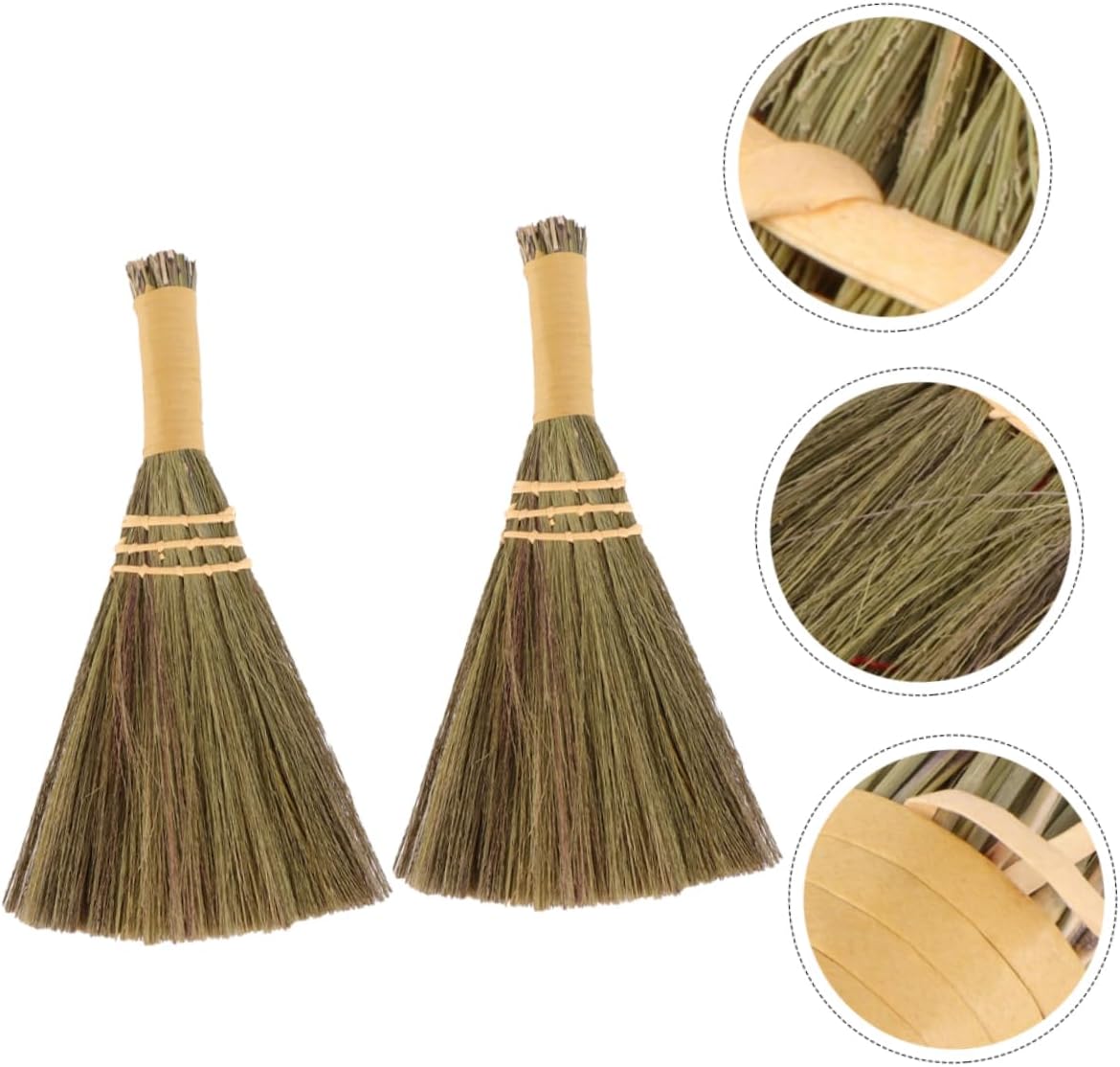 Halloween Hand Broom Dry Miscanthus Dust Cleaning Brush 2pcs