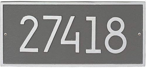 Whitehal l Products 3142PS Hartford - Placa de pared personalizada moderna en peltre y plateado