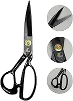 LANMAX Tesoura Alfaiate Costura Reforçada Titanium Profissional 8'' Preta