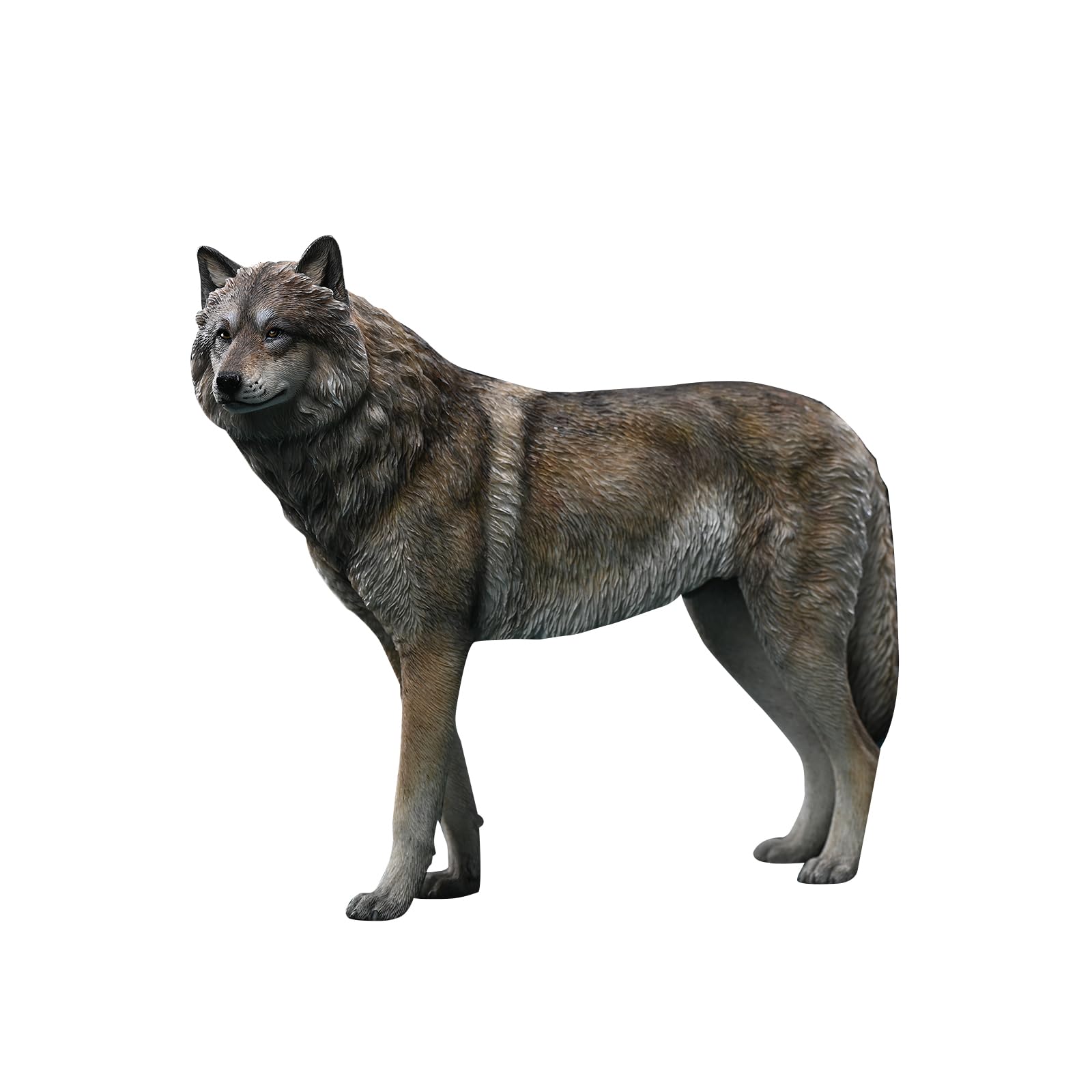 Statue de loup arctique AMITD sculpture animal polyrésine durable faune décoration maison