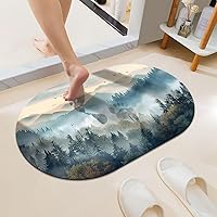 Vista 8 de Alfombra de baño súper absorbente de secado rápido con diseño de mármol negro, blanco, gris, dorado, parte inferior antideslizante de goma, fácil