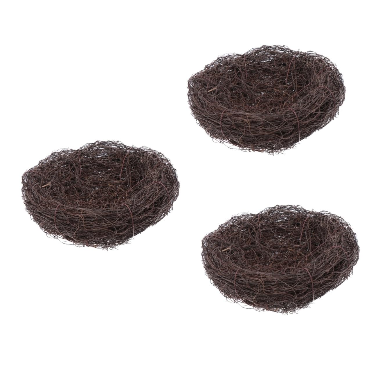 DOITOOL 3 Piezas casa de pájaros Naturales Cama Nido de cría de pájaros decoración Accesorios para jaulas Cama para Loros Invierno Decorar Canario Aves el Nido del pájaro De Madera