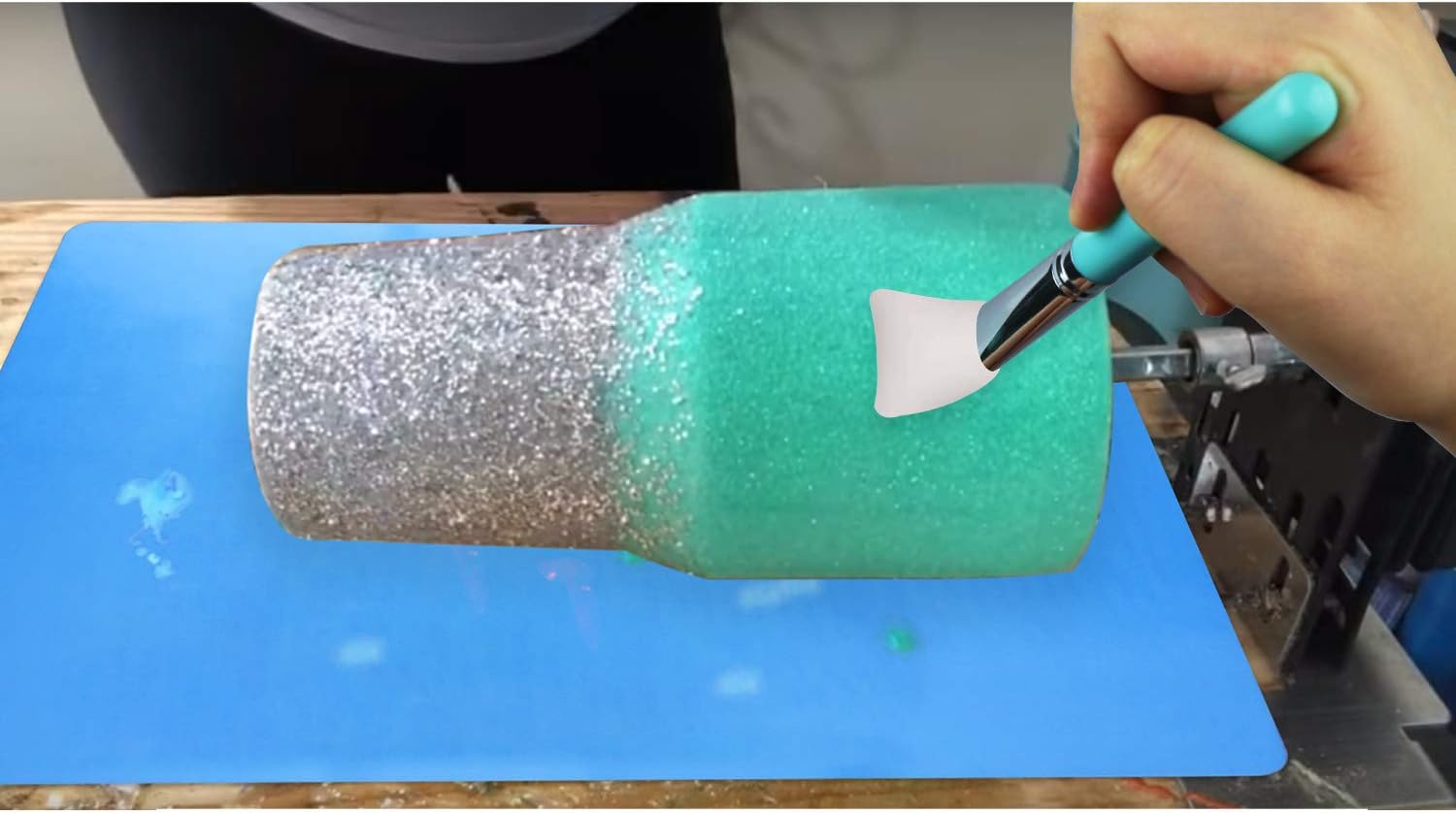LET'S RESIN Silicone Stir Sticks with 2PCS Silicone Brushes for Mixing Resin, Epoxy, Liquid, Paint, Making Glitter Tumblers