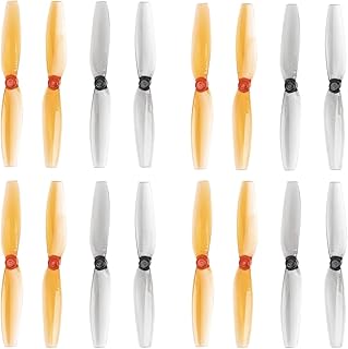 16 PCS Radiolink Props high-Speed Propellers, 2.56inch 65mm PC Propeller Replacement Parts for Racing F121 FPV Drones RTF RC Quadcopter (Grey and Whisky)