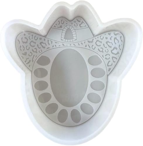 Sombrero de vaquero de leopardo con caracola, calabaza, turquesa, freshie, molde de silicona liso para perlas aromáticas perfumadas, vela de