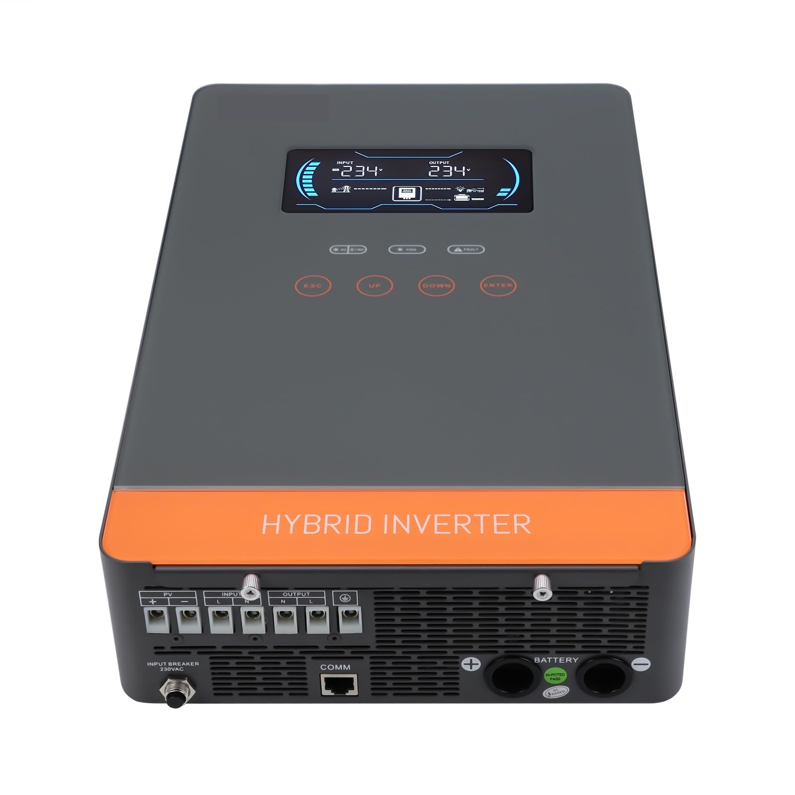 Inwerter Słoneczny Hybrydowy 24V MPPT 150A 80A Konwerter Baterii Czysta Fala Sinusoidalna Panel Fotowoltaiczny Maksymalna Moc 6KW 3KW Zróżnicowane Zastosowania(3.2KVA 3KW 24V,WITH WIFI)