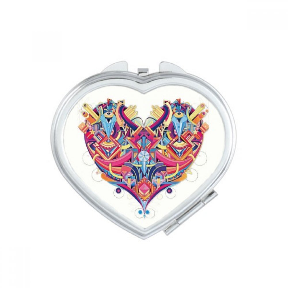Miroir de Poche Maquillage As de Pique Géométrique Compact Portable