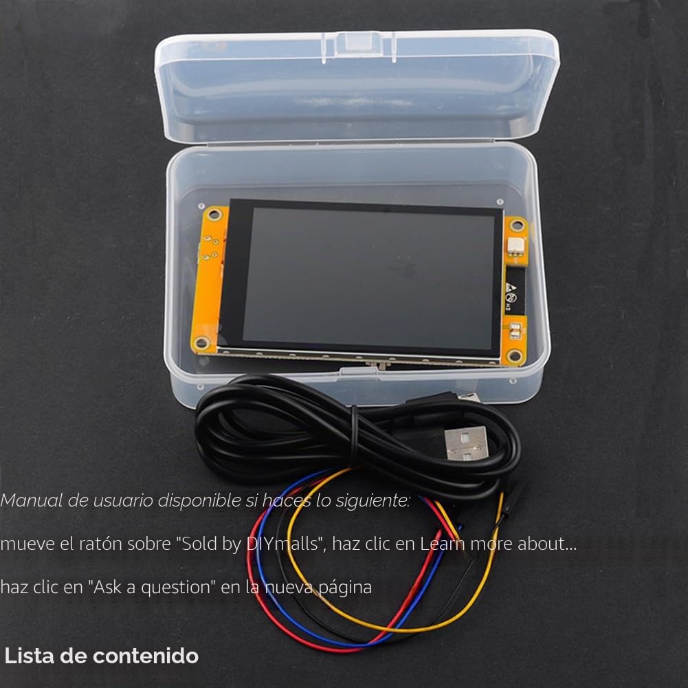 DIYmalls 3.5" ESP32 Pantalla ESP32-3248S035C táctil capacitiva 320x480 TFT LCD módulo ESP-32 Development Board ST7796 Placa de Desarrollo para Arduino IDE