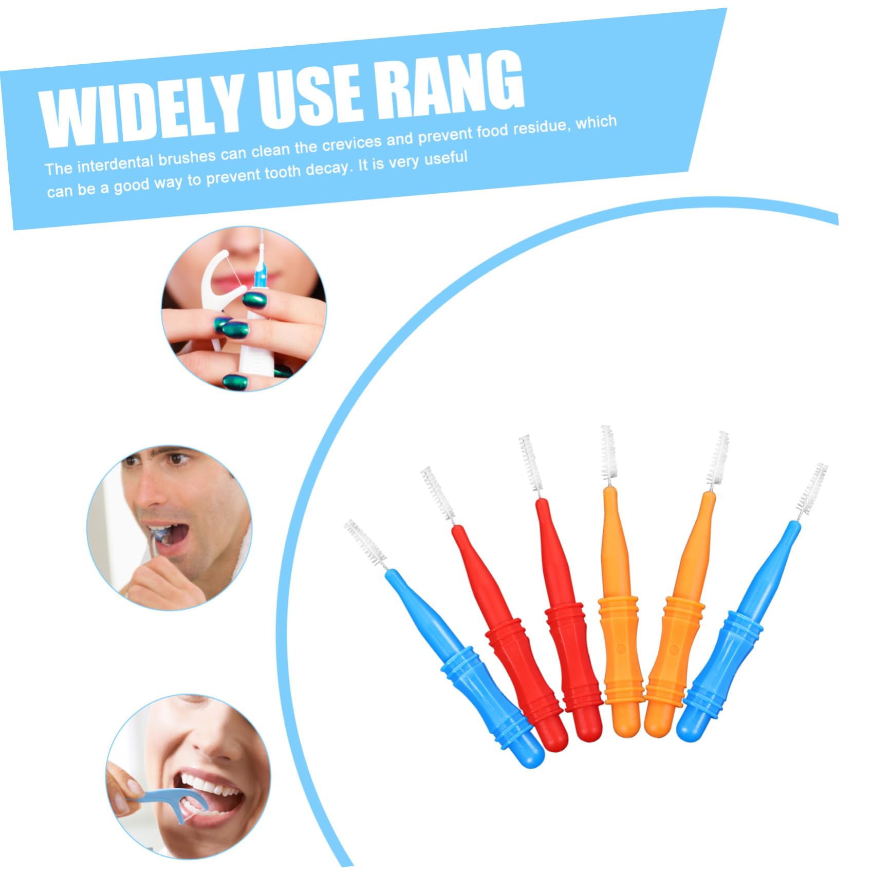 Didiseaon 3 Series Cepillos Interdentales Cepillos Interdentales Conveniente Limpiador Limpiador De Viaje Cepillo Interdental Pequeño Páginas 50 Piezas*3