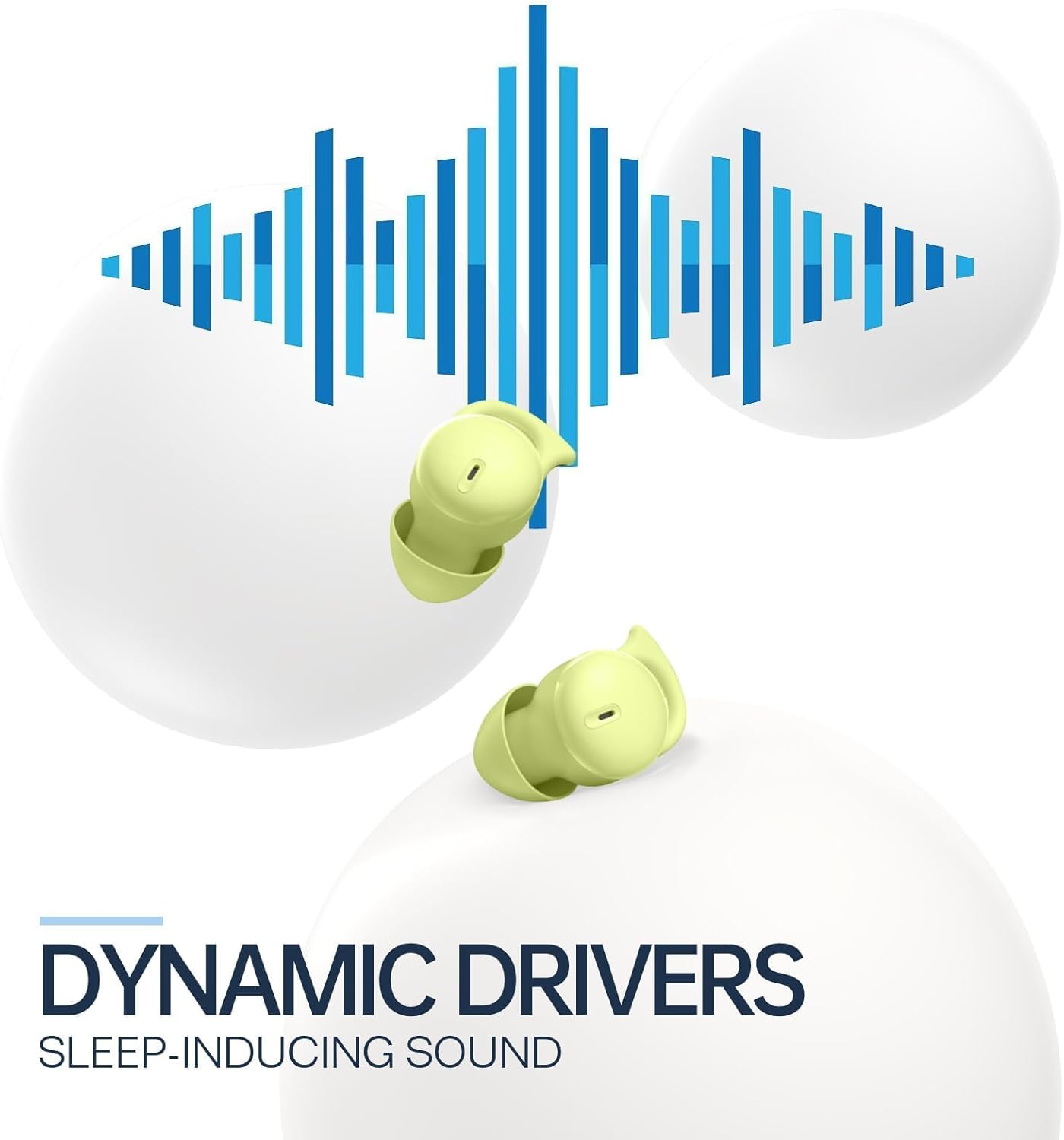 Invisible Sleep Headphones,Sleep Earbuds for Side Sleepers,Small Sleeping Earphones Comfortable Noise Blocking, Bluetooth 5.3 Wireless Headphones for Sleeping - Green