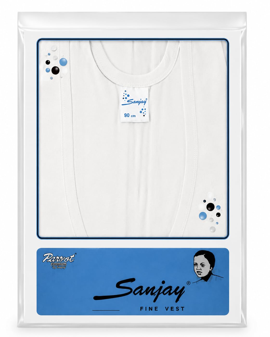Sanjay Mercerised Cotton RN Vest (Sando) Pack of 3 | White Sleeveless Innerwear for Men-image-11