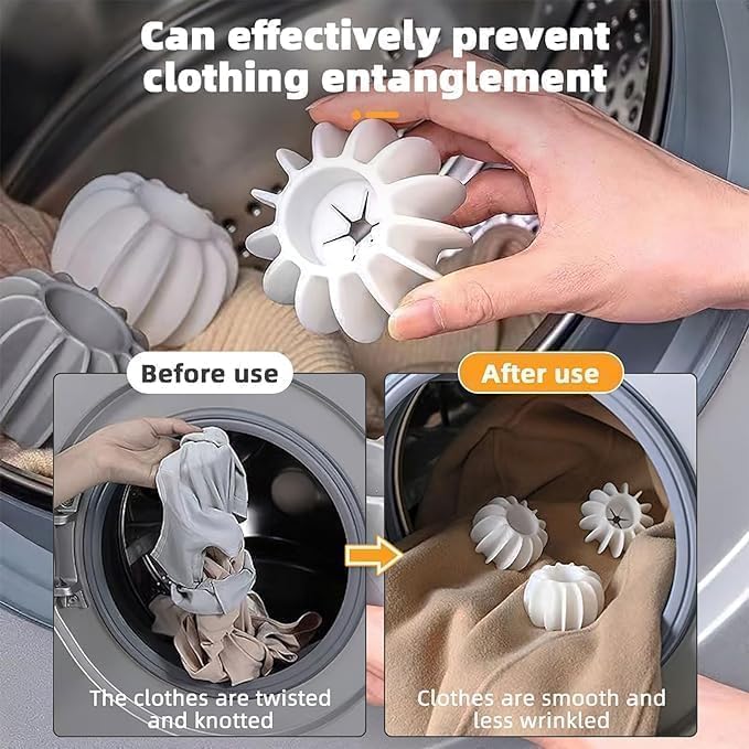 CARTZILLA Silicone Plastic Laundry Balls for Washing Machine Anti Tangle Clothes Cleaning Balls Reusable Dryer Balls Stain Remover Scrubber Eco Friendly Washing Ball for Clothes Cleaning Pack of 5 1