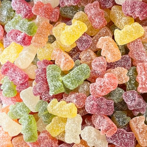 Malaco Sour Teddy Bears gummies sabor frutal ácido 8oz miniatura 1