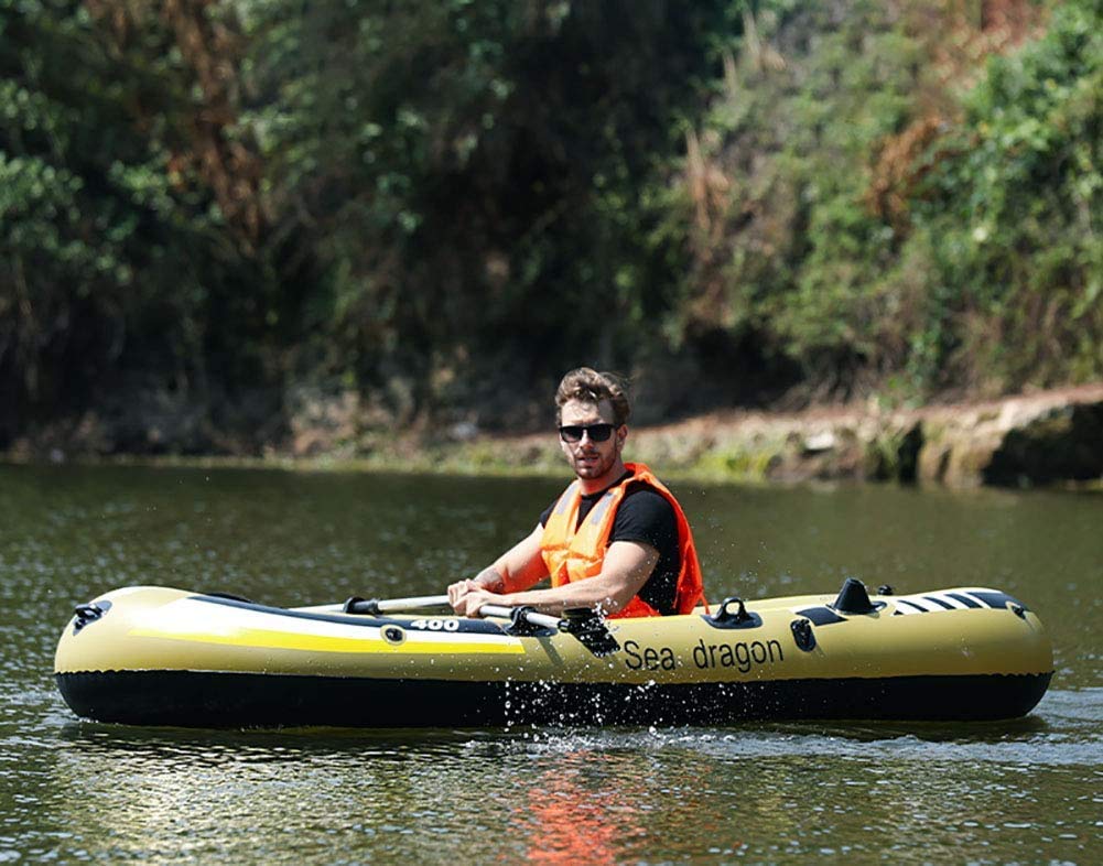 Kayak hinchable para 5 personas con remo y bomba de aire, diseño plegable, carga máxima de 400 kg, ideal para aventuras al aire libre