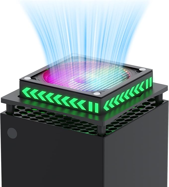Upgraded RGB Cooling Fan for Xbox Series X with Dust Filter