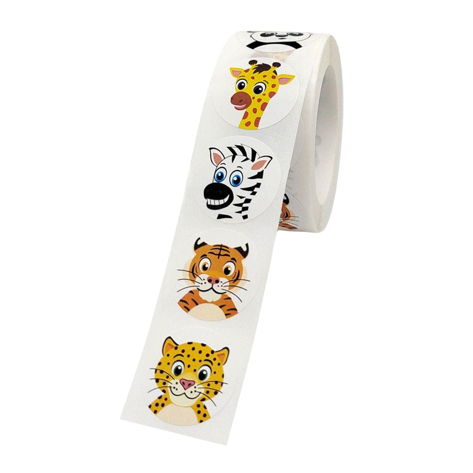 Rotolo 500 Adesivi Animali Da Fattoria - Adesivi Rotondi 1 Pollice Per Bambini, Decorazioni, Premi, Fai-da-te