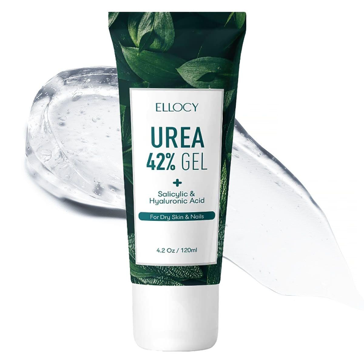 42% Urea Gel: Max Plus Salicylic & Hyaluronic Acid Cracked Heel Repair Callus Remover for Elbows, Feet, and Hands, and cracked heel, calloused feet remover gel, 4.2 Ounce (Pack of 1)
