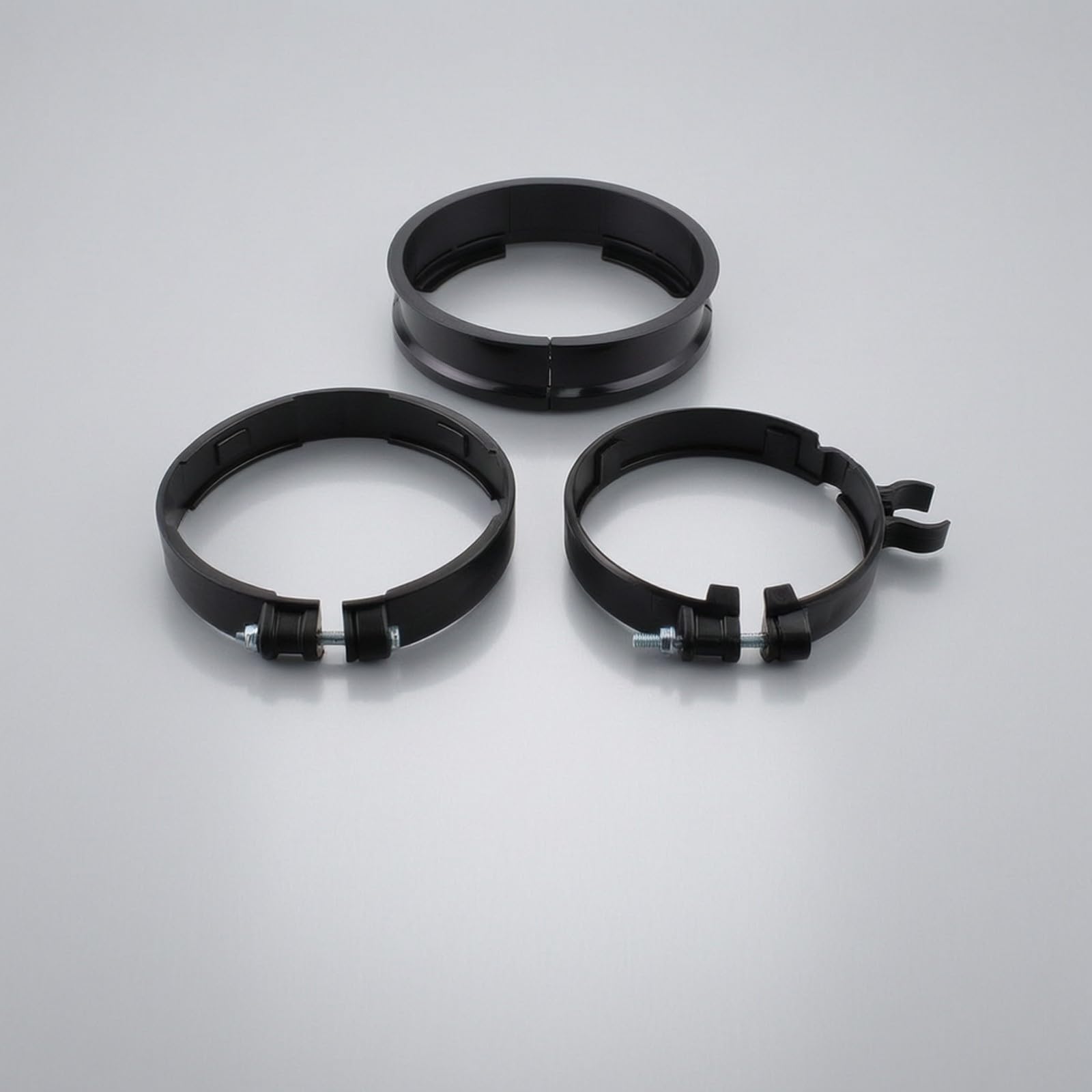 predolo 3 Pièces Collier Serrage Circulaire Noir Installation Facile Collier Serrage Écr Métalliques Fermure Sécurisée