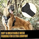 OneTigris No-Pull Hundegeschirr Goliath Geschirr mit Griff Taktisches Einstellbar Geschirr für Hunde Welpen Jagd Wandern Trainierung Spaziergang Outdoor-Aktivitäten (Schwarz, M)