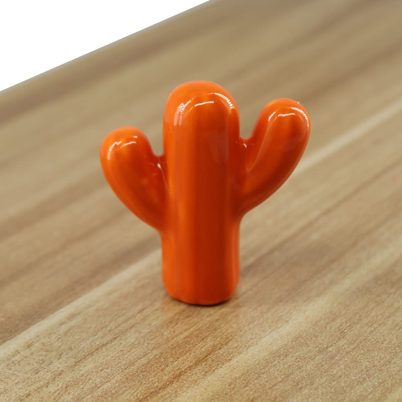 Lot de 8 poignées de porte en céramique Orange