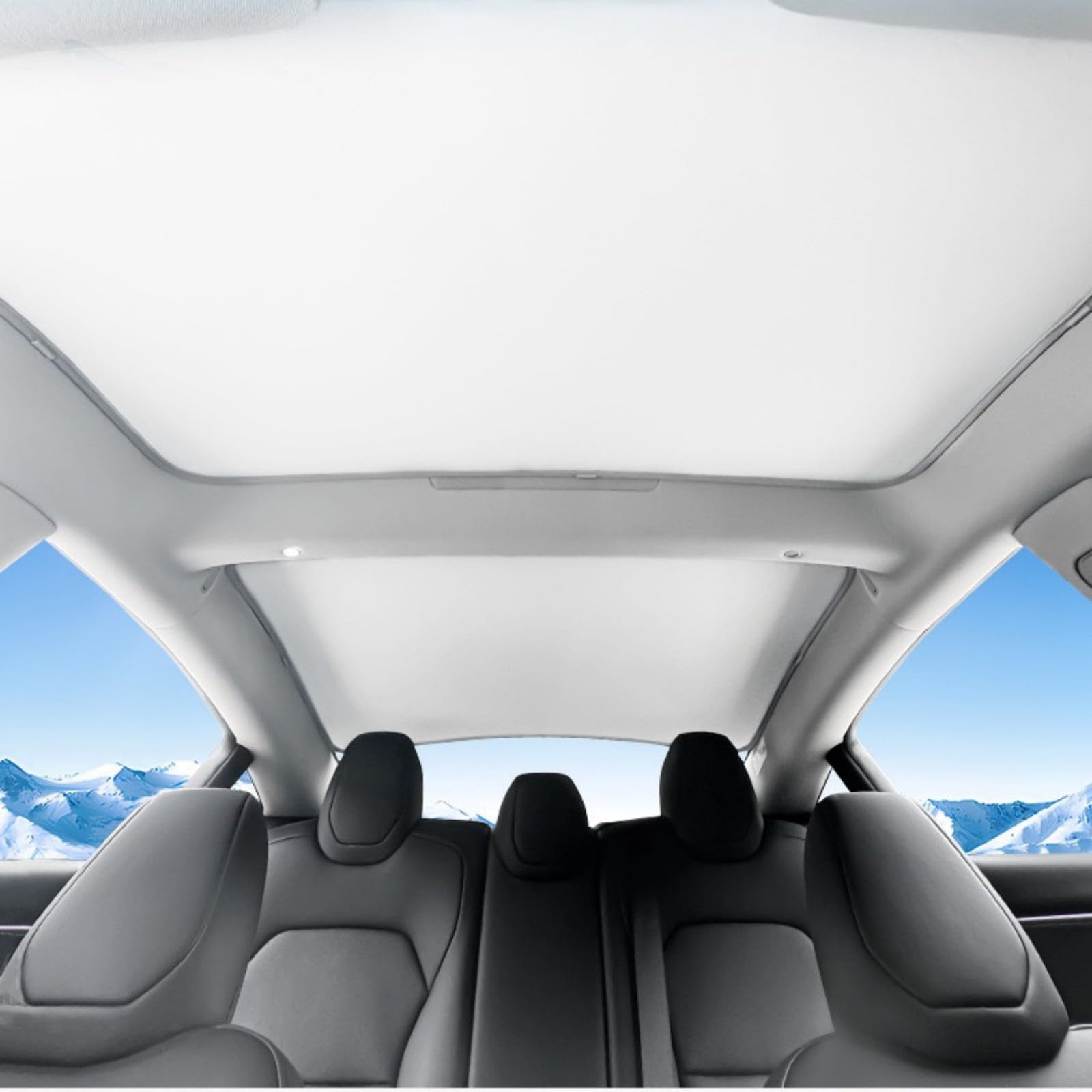 Tetto Parasole in Vetro per Tetto Apribile T-Esla Model 3 - Isolamento Termico, Visiera e Riflettore