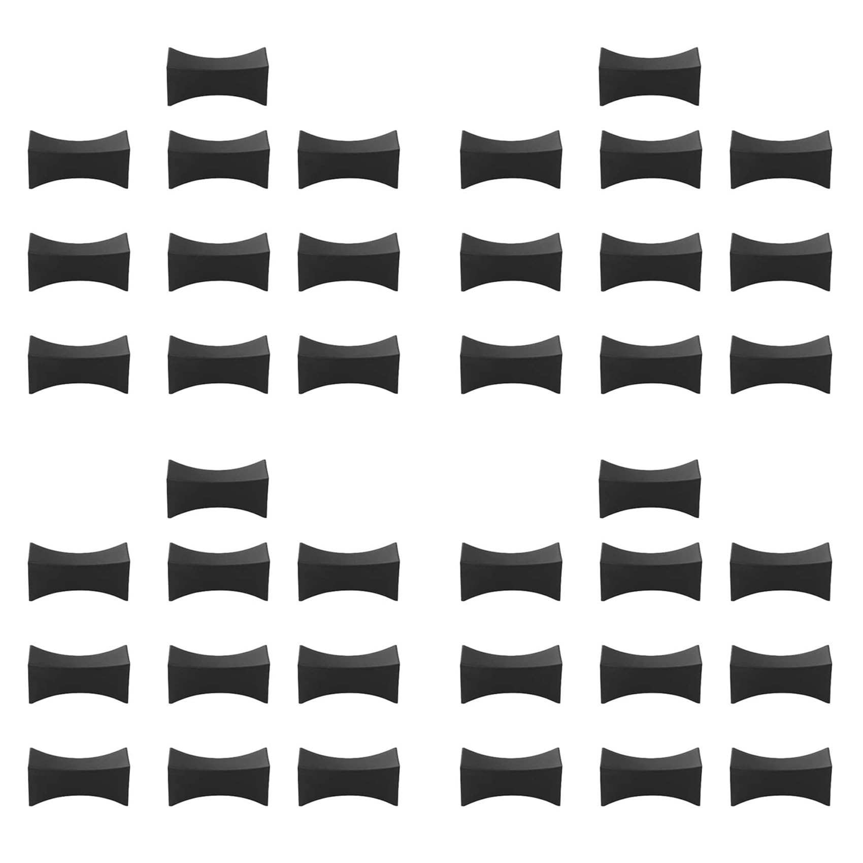 Hndhbfgrt 40PCS Chopsticks Rest Little Chopsticks Stands Spoon Fork Holder Set Chopsticks Utensil Cutlery Stand Black