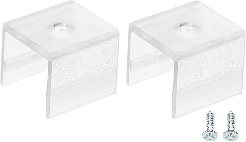 Miniatura 20 de MECCANIXITY Clips de montaje de cuerda de luz, paquete de 20 soportes de montaje de canal de pared para tira LED impermeable de 0.232 in a 0.252 in