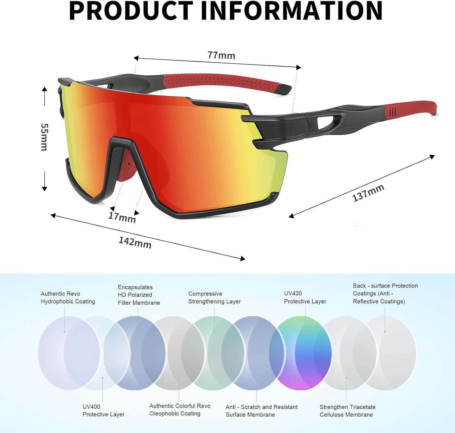 Suertree Polarized Cycling Sunglasses for Men Women UV Protection with Myopia Clip Baseball Biking Running MTB Sun Glasses - Image 3