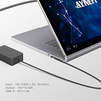 美品 Microsoft Surface Book 2 充電器付き 16GB Amazon.com: Surface Book 2 Charger, AYNEFF 102W 15V 6.33A Surface