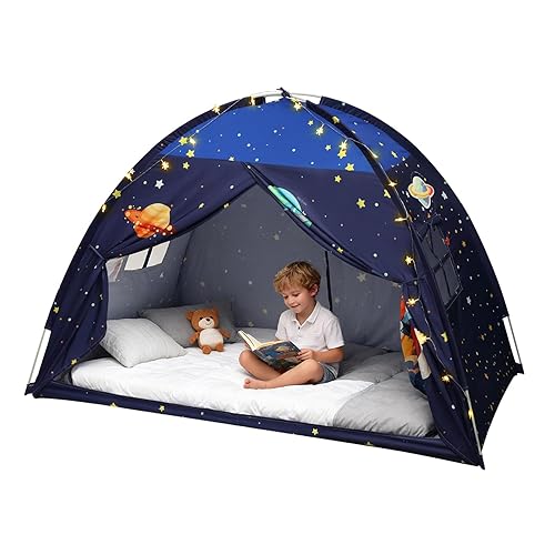 Twin Bed Tent Canopy, Space Indoor Blackout Privacy Toddler Bed