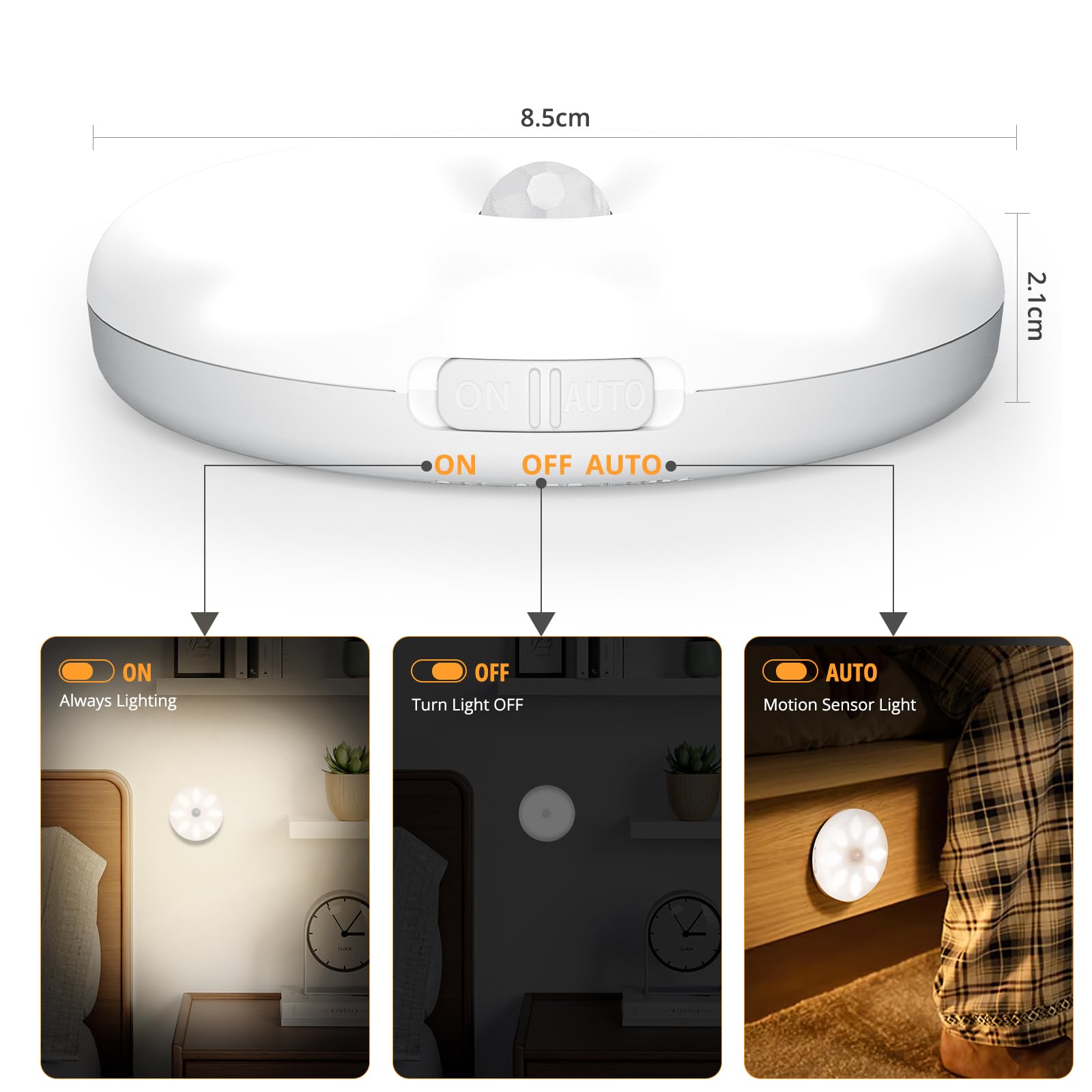 Luce led armadio 8 LED Luci per Armadio Sensore Di Movimento Interni, batteria Ricaricabile Sotto Il Gabinetto Cucina Armadio Leggero Stick Luce Notturna Bar, Scale, Corridoio Confezion USB cabinet
