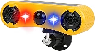 VBESTLIFE Solar Infrared Sound Light Alarm, Flashing Warning Light Outdoor,13 Sounds Security Alert System,129db Loud Noise Maker for Farm Yard