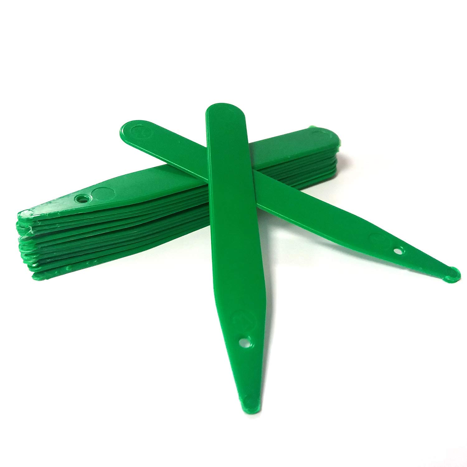 Merriway BH06835 (100 Pcs) 120 x 14 mm Plastic Plant Labels Green-Pack of 100 (4.75 Inch x 0.55 Inch) - Pack of 100 Pieces