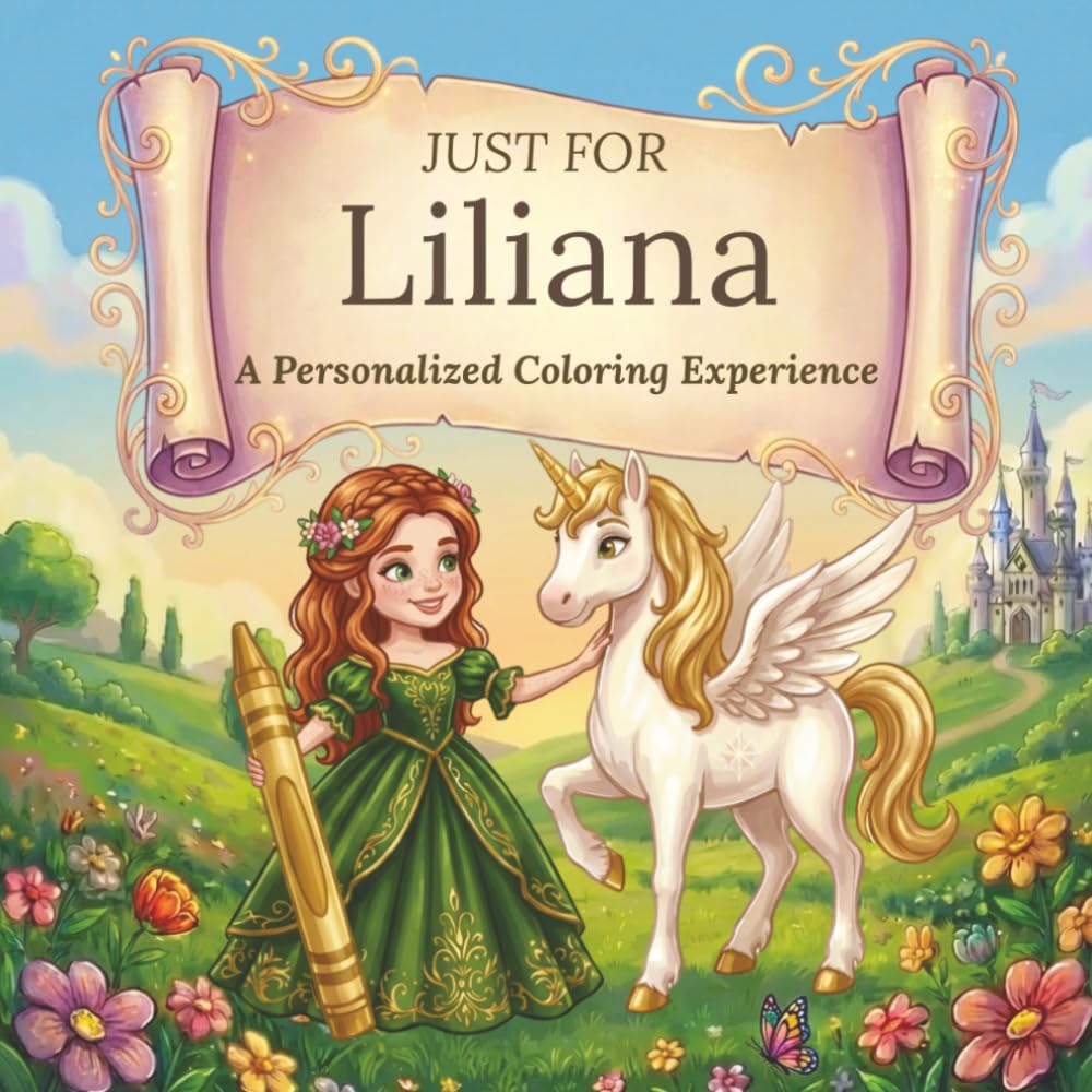 Just for Liliana: A Personalized Coloring Experience: 50 total coloring pages | 28 coloring pages featuring Liliana's name | 22 coloring pages themed for girls (Personalized Coloring Book Series)