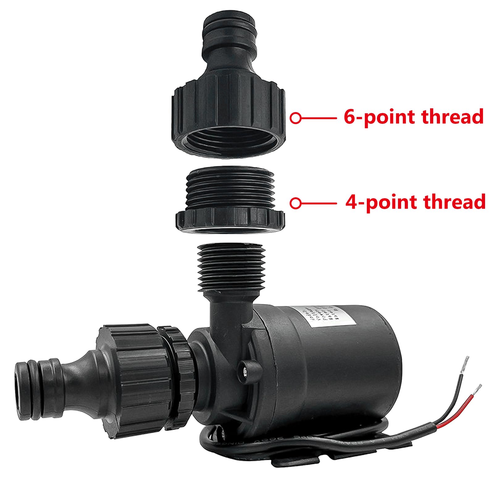 2 Pièces Pompe a Eau 12v, Mini Pompe à Eau Submersible Moteur Sans Balais 800l/h 5m, Pompes à Eau pour la Circulation de l'eau de la Piscine de Fontaine Solaire d'aquarium d'étang de Bassin