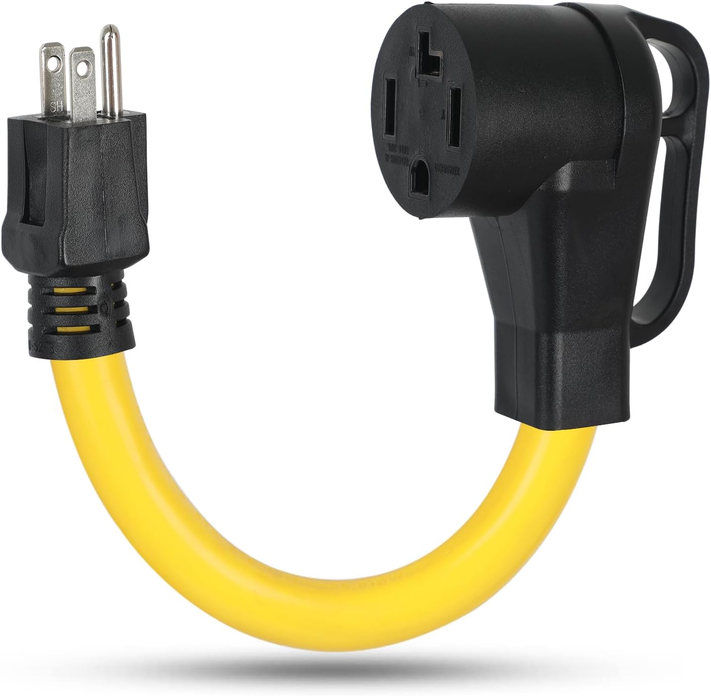 NEMA 5-15P to 14-30R Dryer Adapter Cord, ZDHQLHJ 3 Prong Home Outlet 5-15 Male Plug to 4 Prong 14-30 Dryer Female Receptacle, 15A to 30A Power Adapter, Only for 120V Device, 10AWG