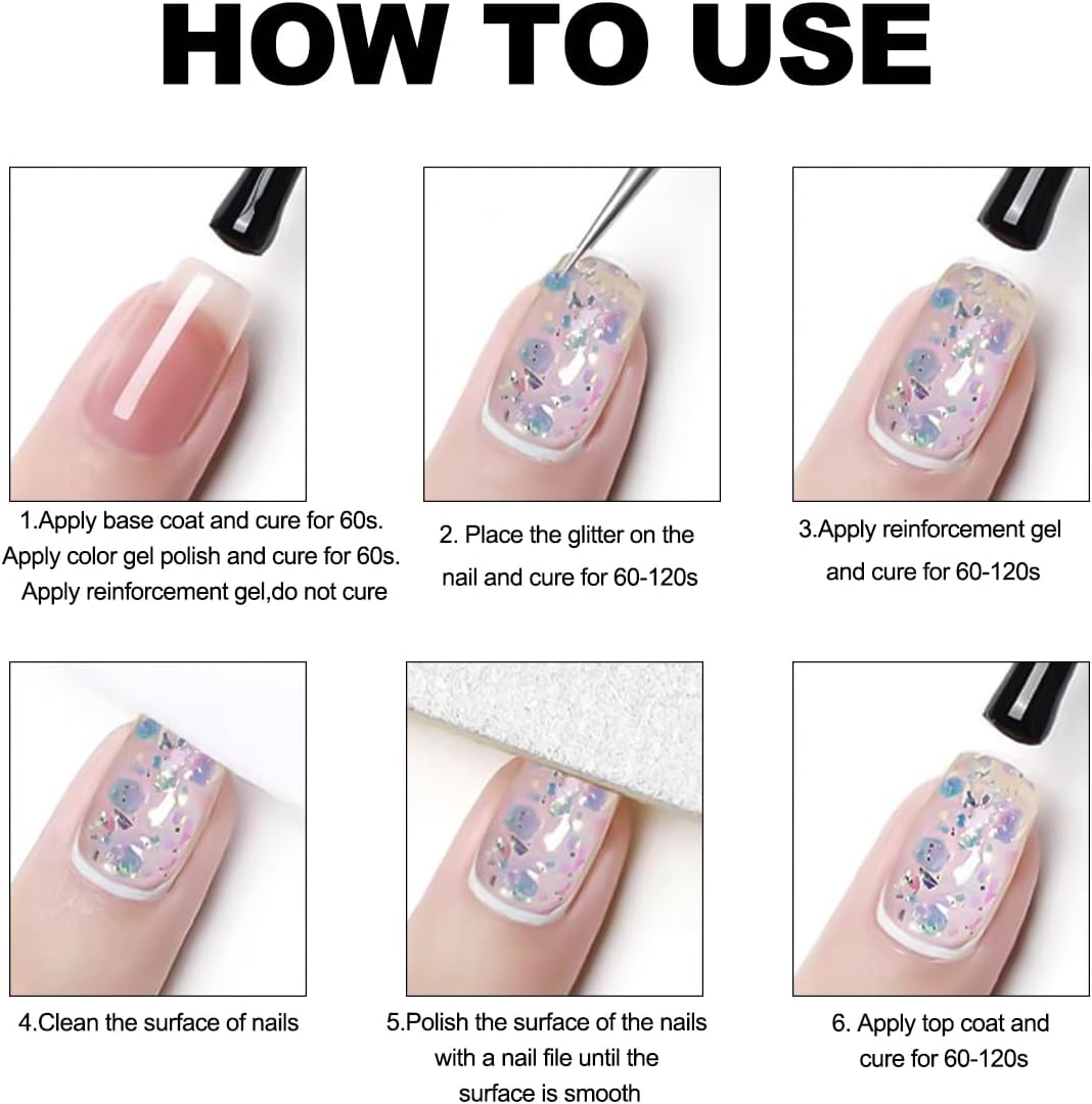 2 Boxes 24 Colors Holographic Nail Glitter Sequins 3D Iridescent Flakes Chunky Glitter Paillettes Design Mermaid Nail Flake Shiny Glitters Powder Chameleon Slices Decor for Manicure DIY Accessories - Image 9