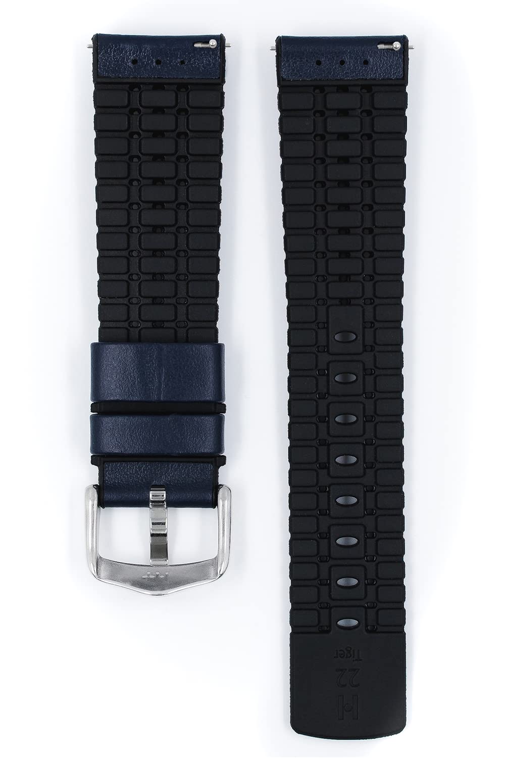 HIRSCH Bracelet de montre Tiger L - gelochtes Cuir de veau - sportif/respirant