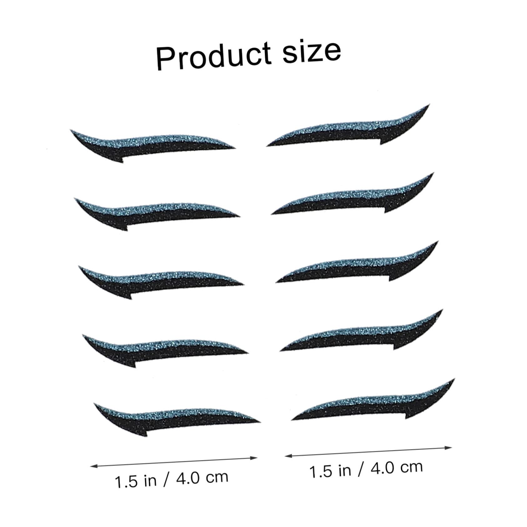 Healvian 3 Juegos De Pegatinas Reutilizables Para Delineador De Ojos Tiras Dobles Autoadhesivas Para Maquillaje Rápido Moda Hogar Viajes 40 Pares X 3