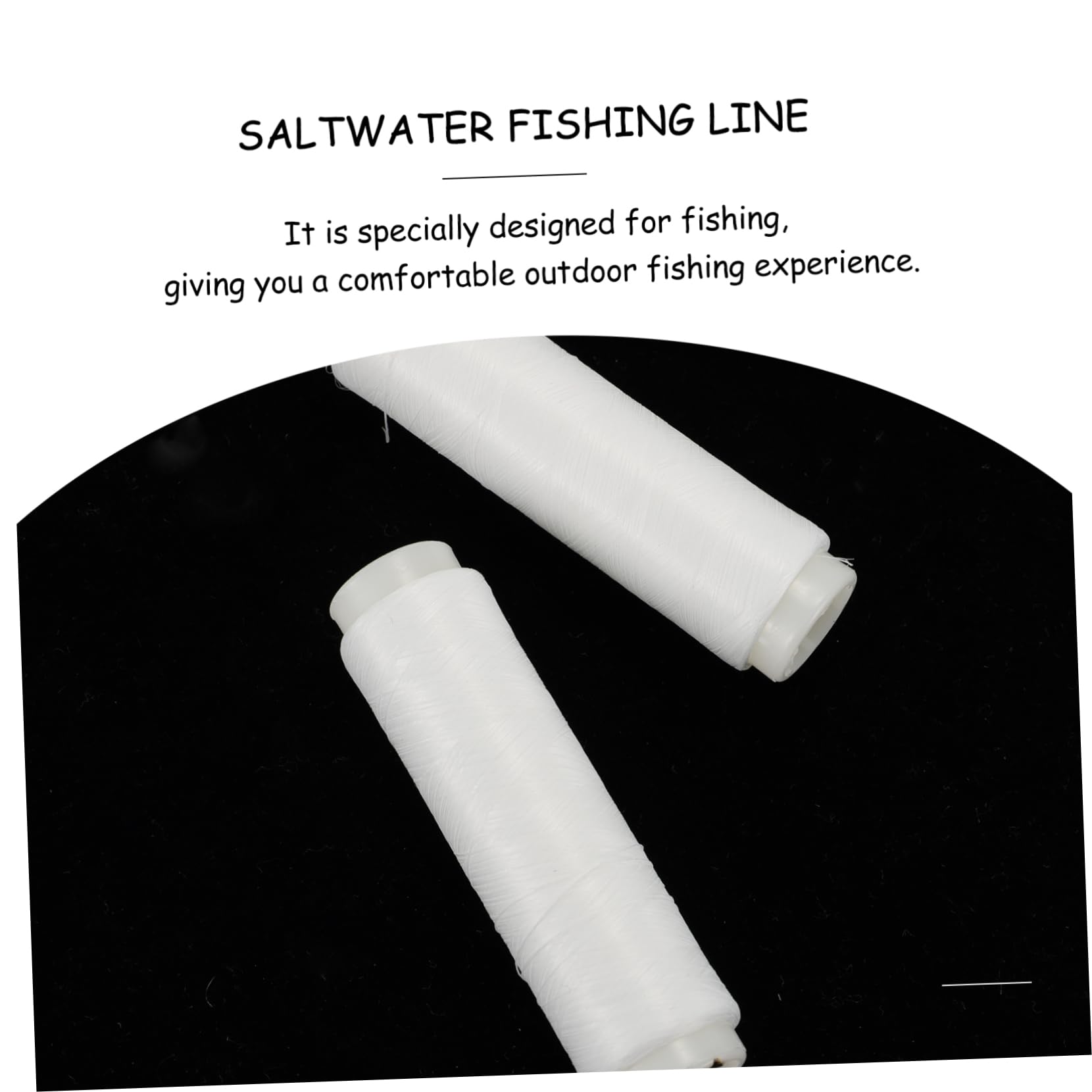 Mikikit 2sets Wear-Resistant Nylon Fishing Line Braided Strong Thread Elastic Ropes for Saltwater Outdoor Fishing Accessory Professional Use 2rolls*2