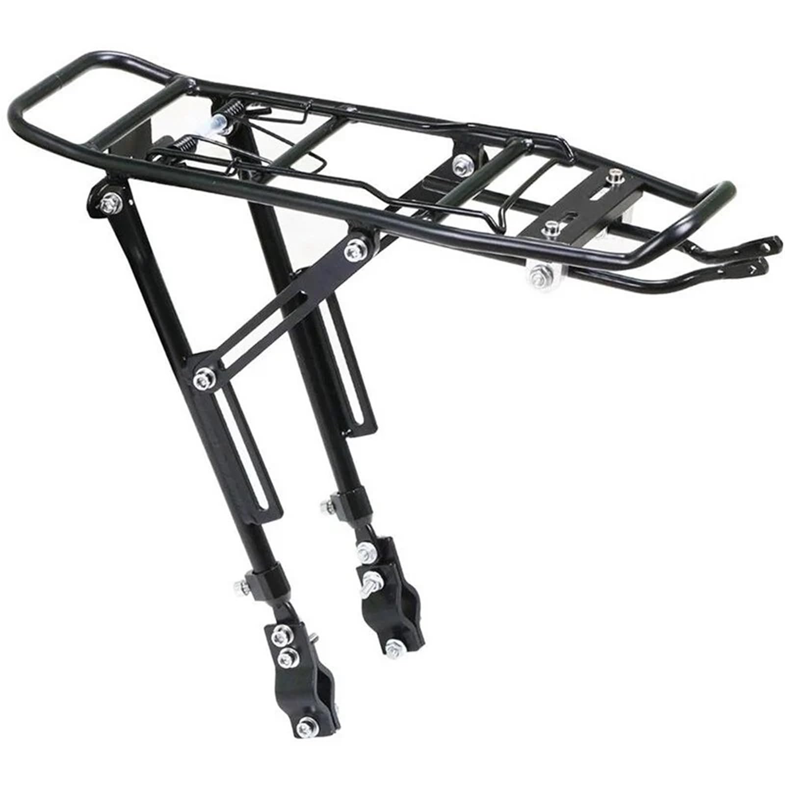 Tylny bagażnik rowerowy, Czarny aluminiowy tylny bagażnik na rowery Rower górski Kolarstwo dojazdy