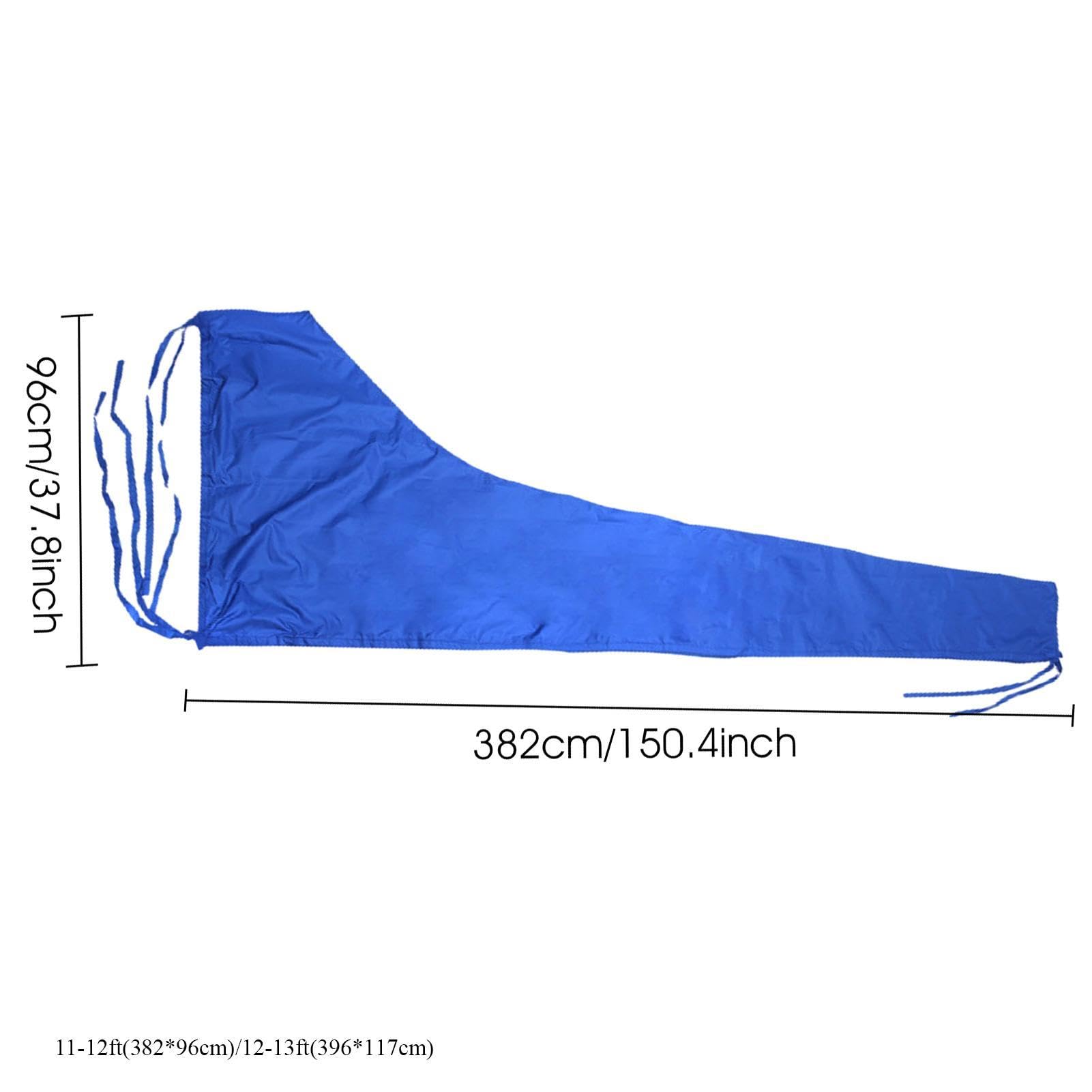 Copertura Impermeabile per Barca a Vela, Anti-UV e Anti-Graffio, Tessuto Oxford 210D Addensato, 8-13 piedi (244-396 cm), Blu