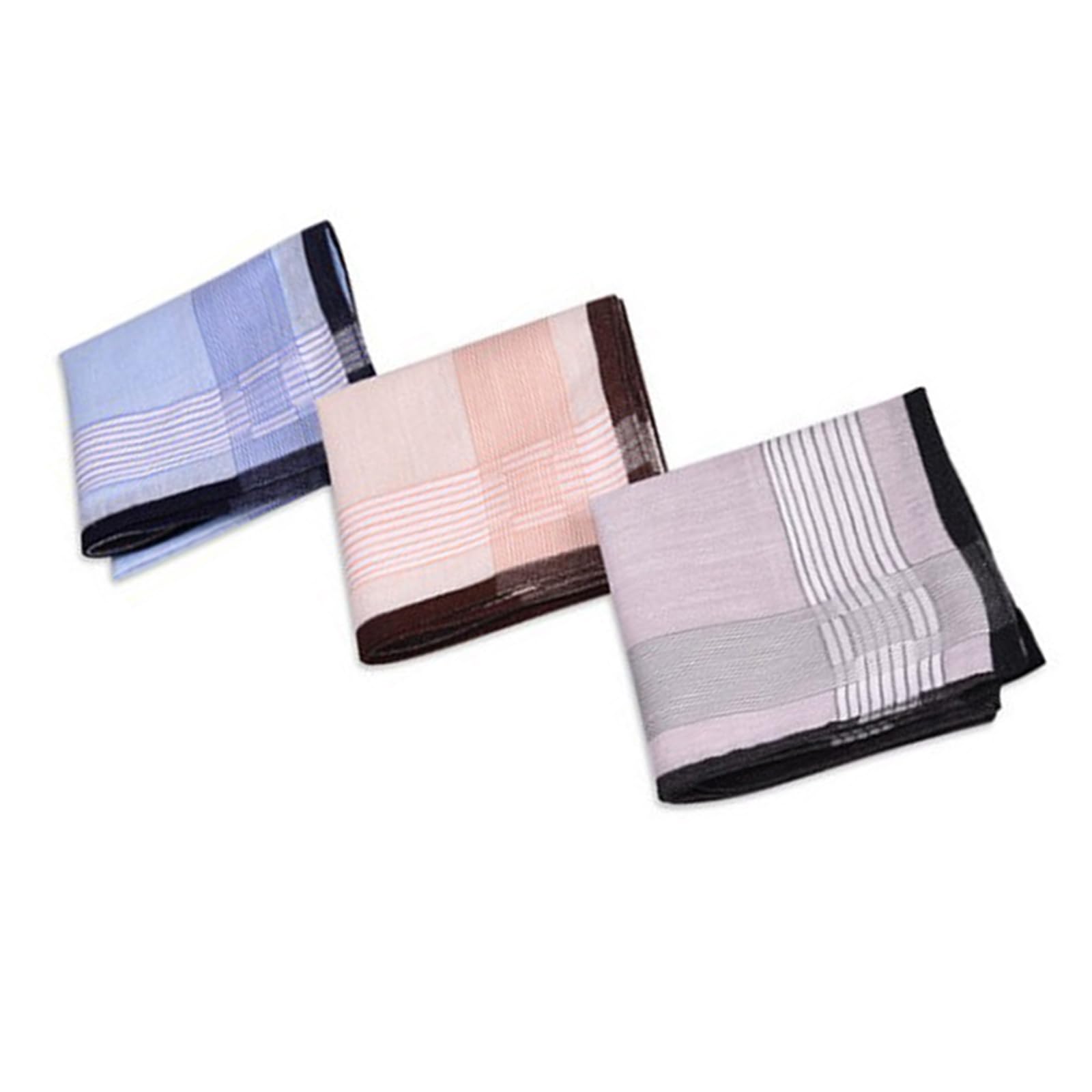 Fentency Men’s Fabric Handkerchief Set of 3 Pocket Hankie Towel Sweat Wiping Handkerchiefs for Adult Business Suit Square Pocket