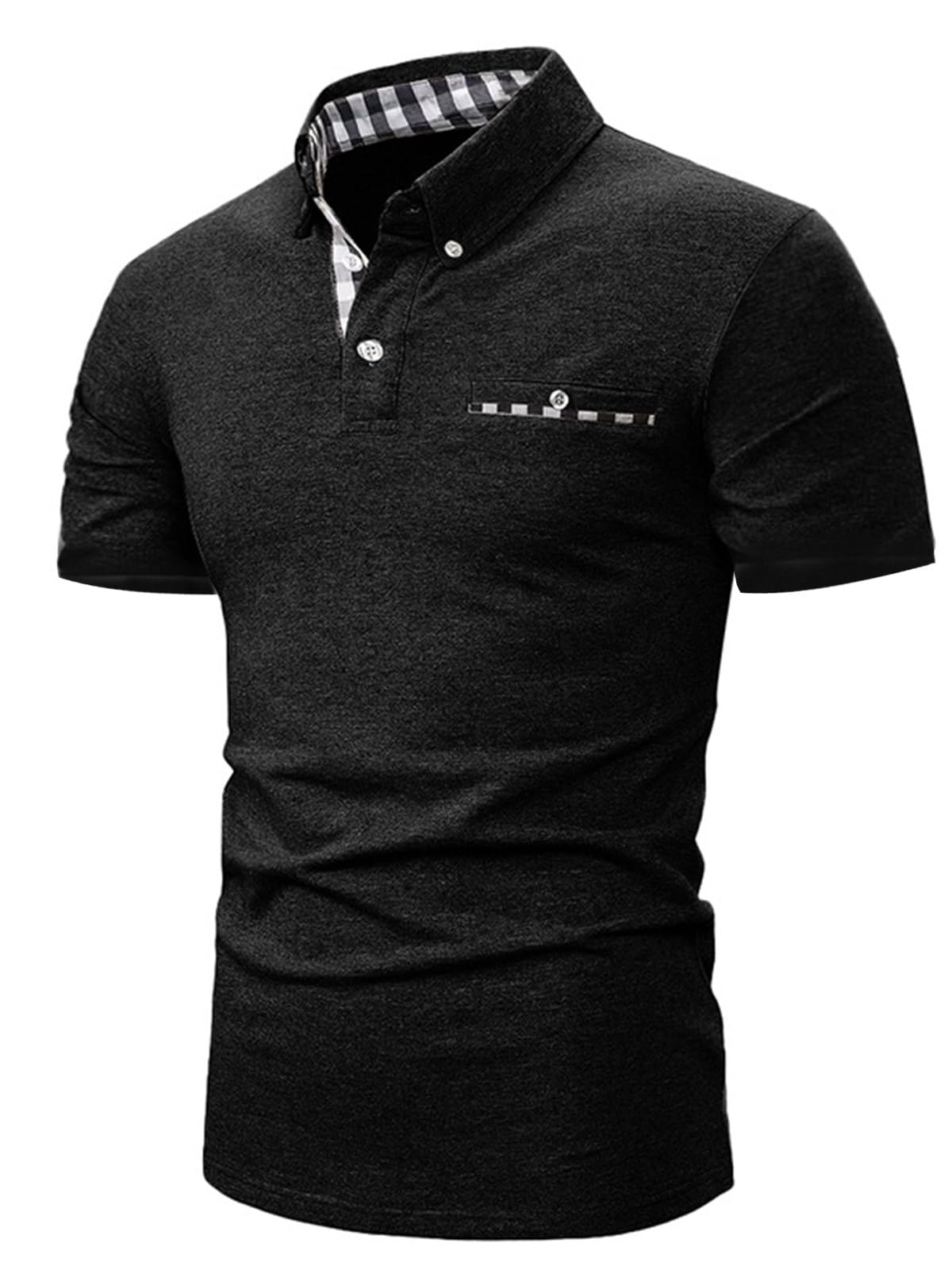 Zetieny Polo Uomo Manica Corta Traspirante Golf T-Shirt Tennis Polo Shirt Estiva Abbigliamento da Lavoro Magliette