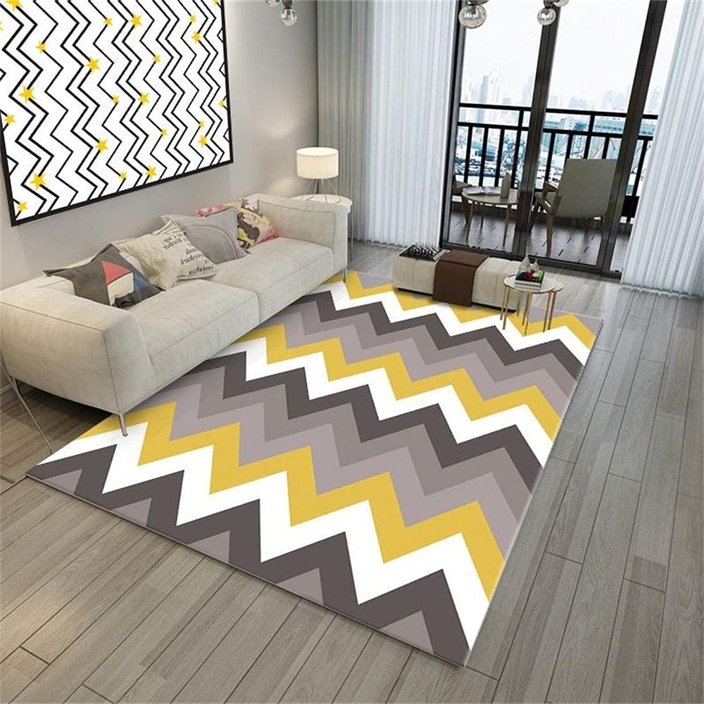 Tapis de chambre fille géométrique 80x120 pour un coin lecture cocooning