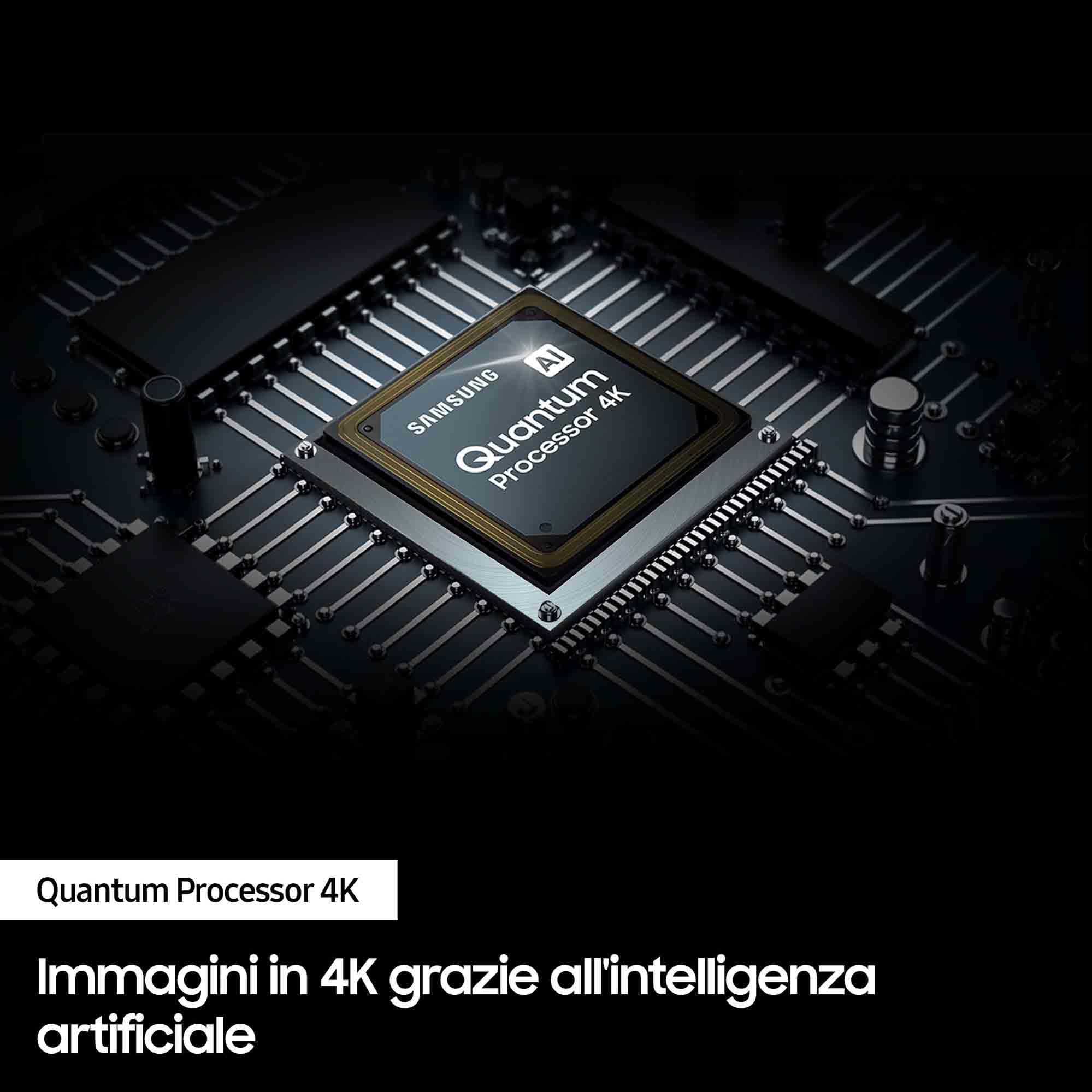 Samsung TV QE75Q70DATXZT QLED 4K, Smart TV 75" Quantum processor 4K, AirSlim, DVBT-2, Q-Symphony & OTS Lite, Integrato con Alexa e Bixby, compatibile con Google Assistant, Black 2024